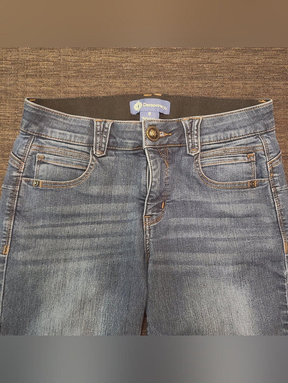 Democracy Jeans Women's Size 6 Ab Technology Skinny Leg Medium Wash Denim Blue